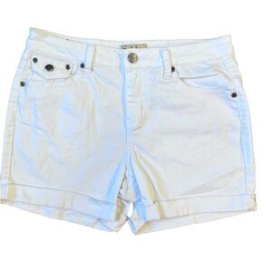 Earl Jeans White Denim Shorts Size 10